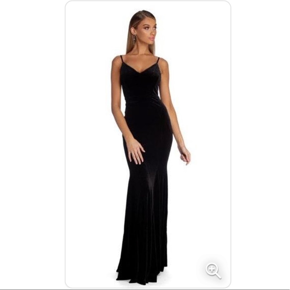Windsor Black Velvet Dress
